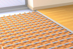 Hydronic Heating Hydronic Heating Grpahic showing the system placed under hardwood floor
